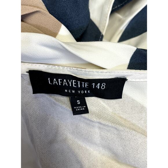 LAFAYETTE 148 NEW YORK Jubilee Bold Triangles Knit Dress White Size S $648 - Picture 9 of 12